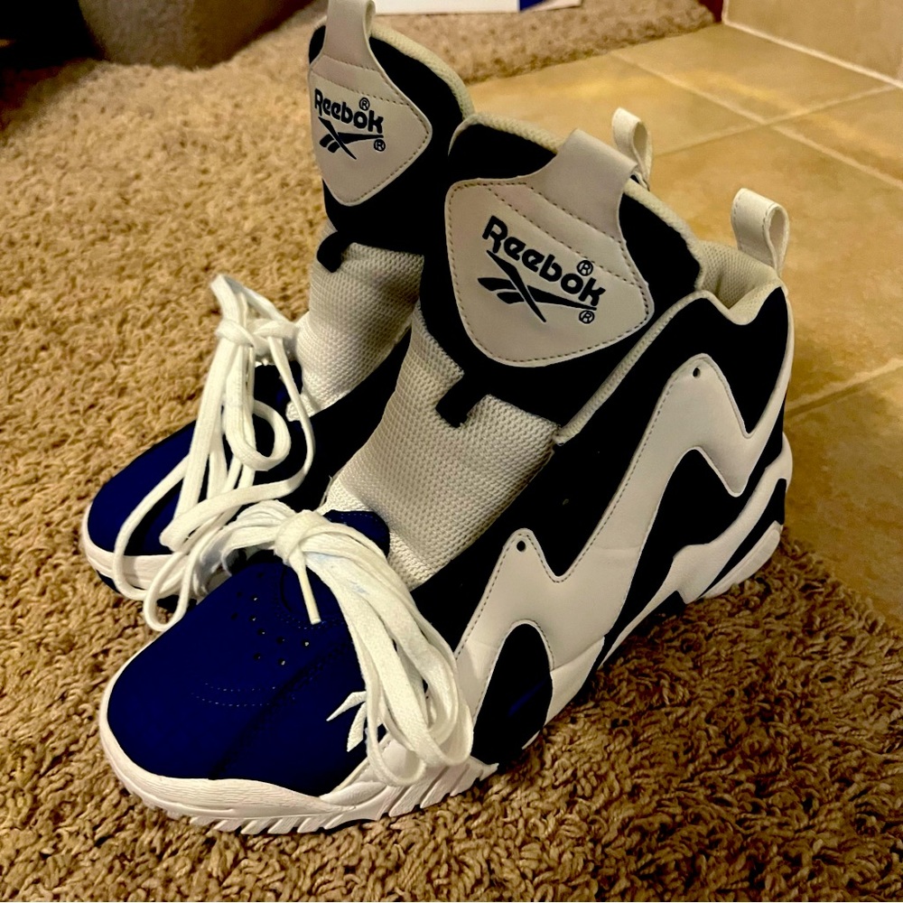 Reebok Kamikaze 2 Blue/White Men’s Size 12 - Pre-Owned, See Pics